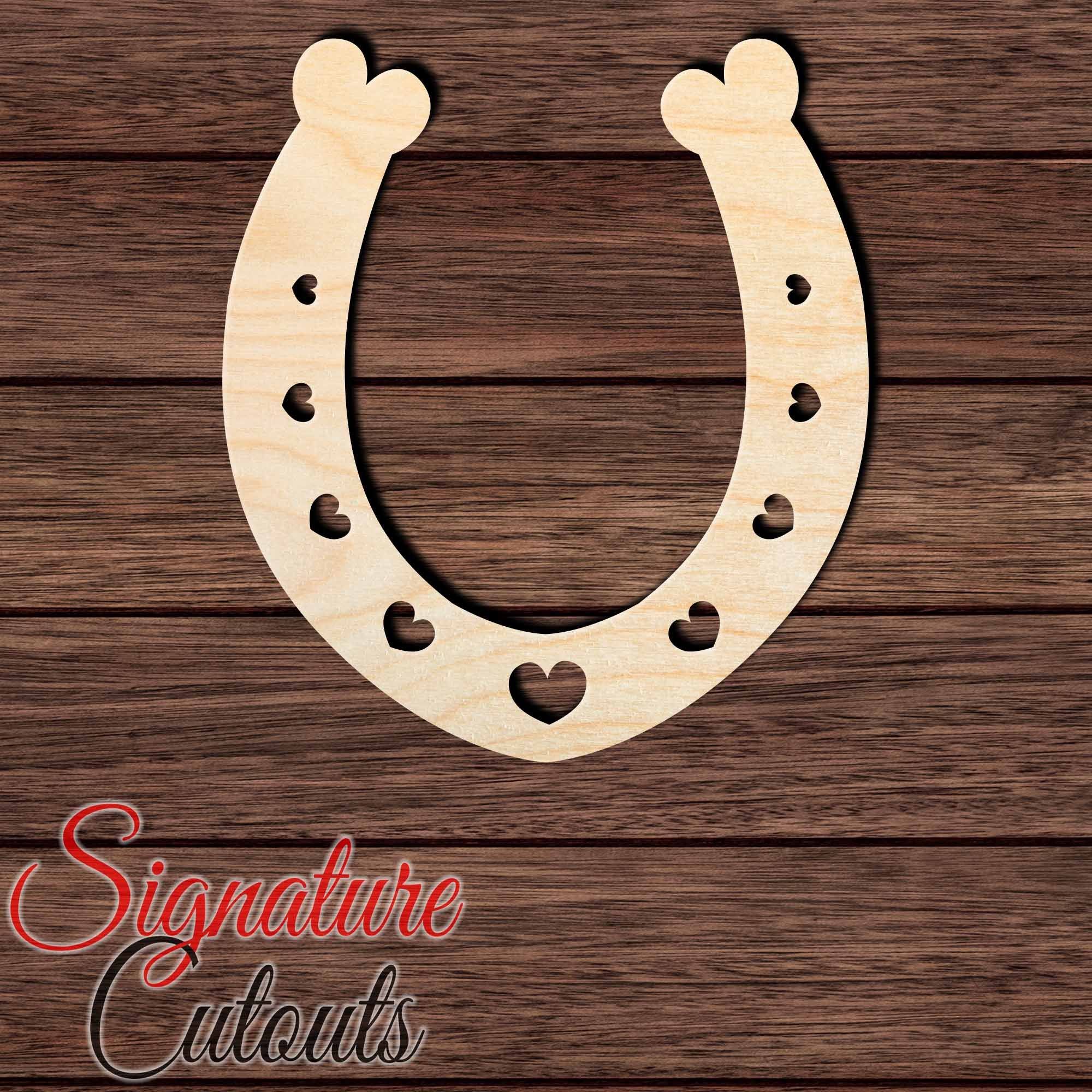 Horseshoe 005 Shape Cutout in Wood, Acrylic or Acrylic Mirror - Signature Cutouts