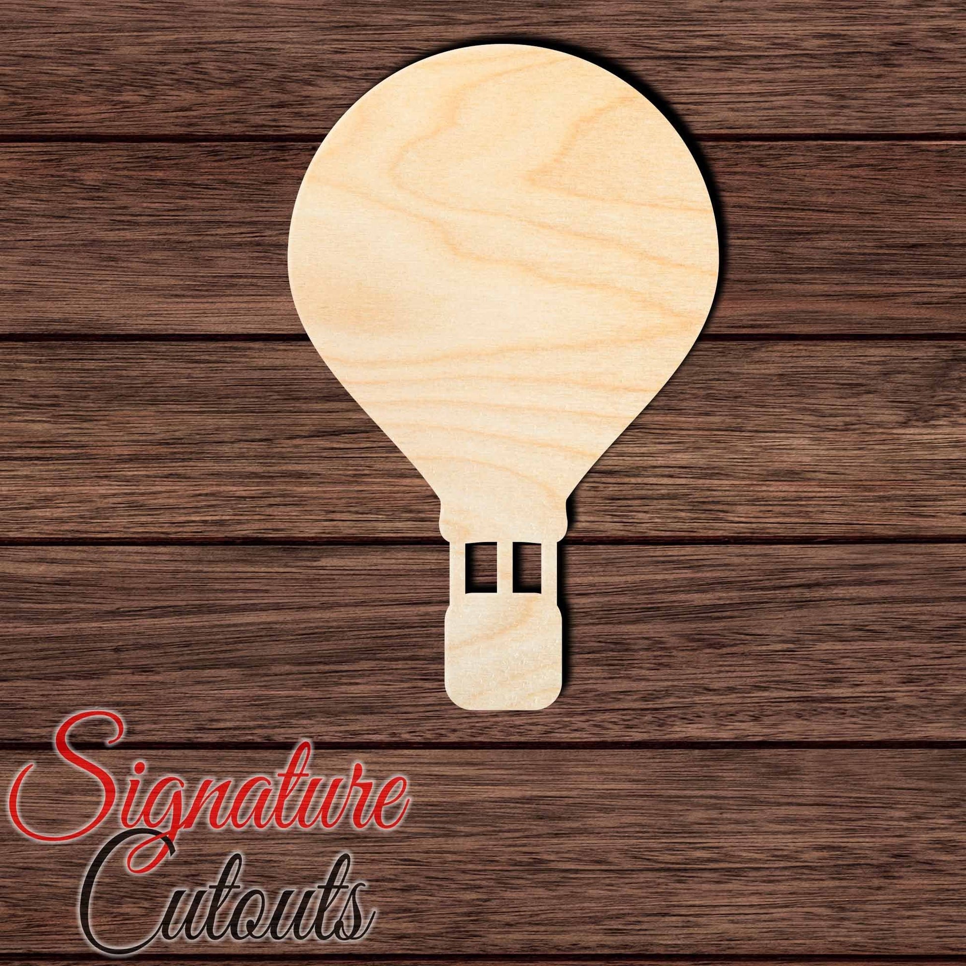 Hot Air Balloon 004 Shape Cutout in Wood, Acrylic or Acrylic Mirror - Signature Cutouts