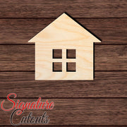 House 002 Shape Cutout in Wood, Acrylic or Acrylic Mirror - Signature Cutouts