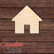 House 003 Shape Cutout in Wood, Acrylic or Acrylic Mirror - Signature Cutouts