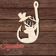 Hunting Emblem 001 Shape Cutout in Wood, Acrylic or Acrylic Mirror - Signature Cutouts