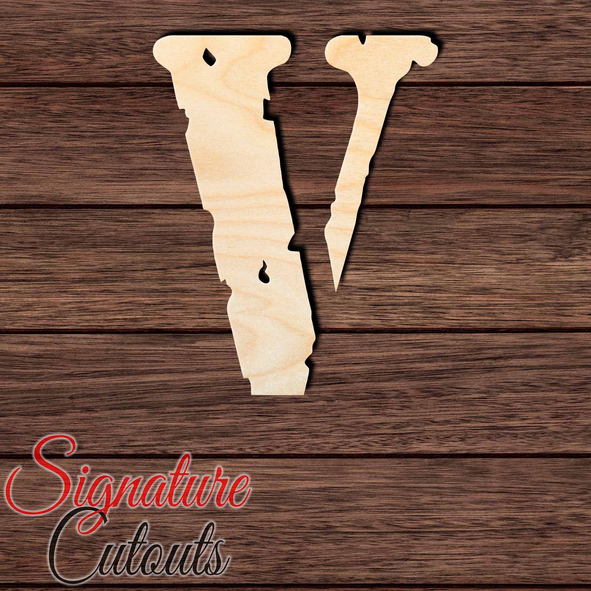 Hypebeast V Design Shape Cutout in Wood, Acrylic or Acrylic Mirror Craft Shapes & Bases Signature Cutouts 