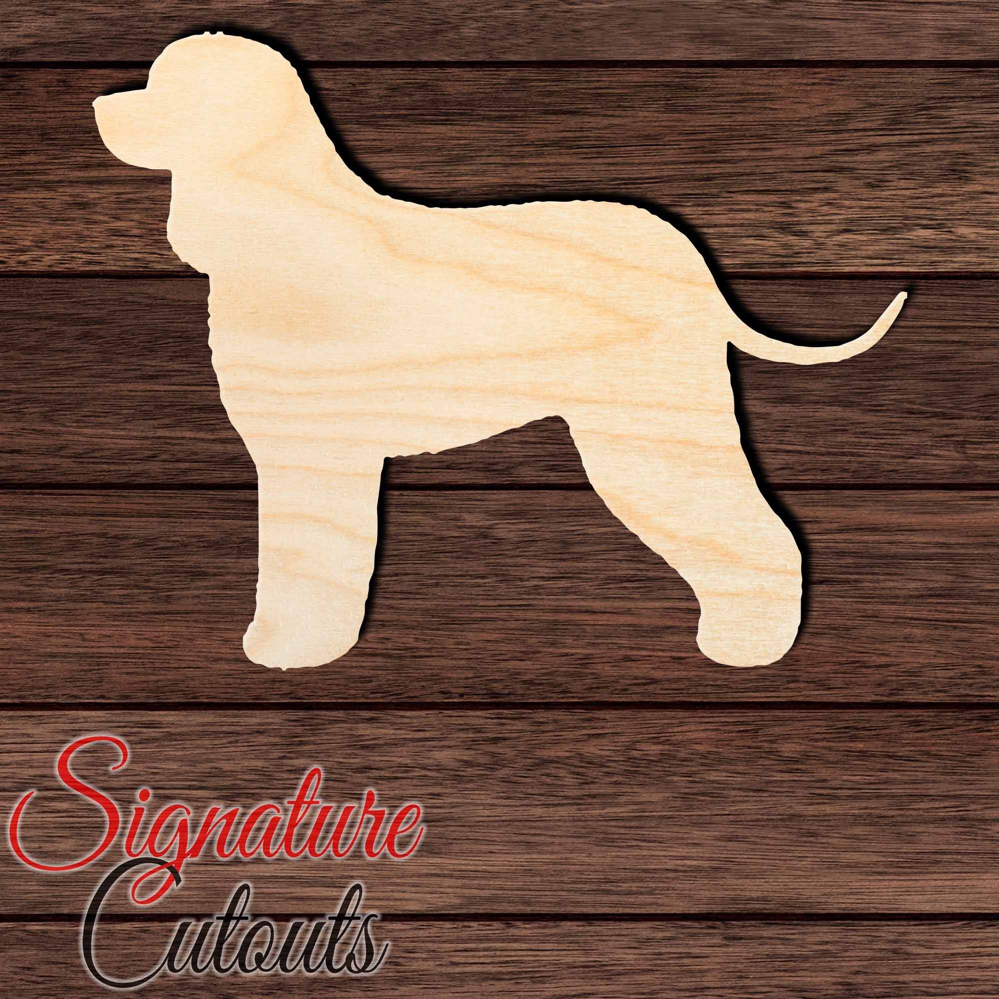 Irish Water Spaniel Shape Cutout in Wood, Acrylic or Acrylic Mirror - Signature Cutouts