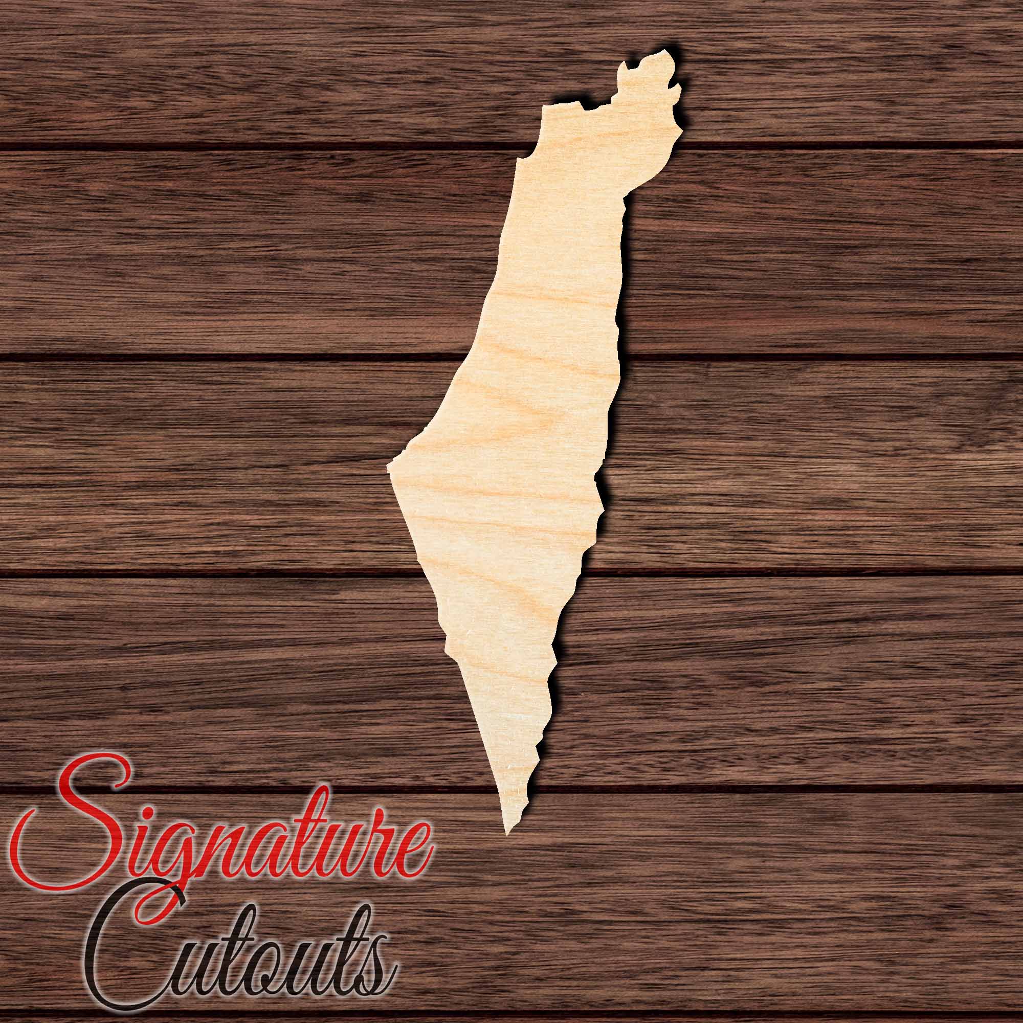 Israel Shape Cutout in Wood, Acrylic or Acrylic Mirror - Signature Cutouts