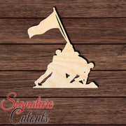 Iwo Jima Memorial Shape Cutout in Wood, Acrylic or Acrylic Mirror Craft Shapes & Bases Signature Cutouts 