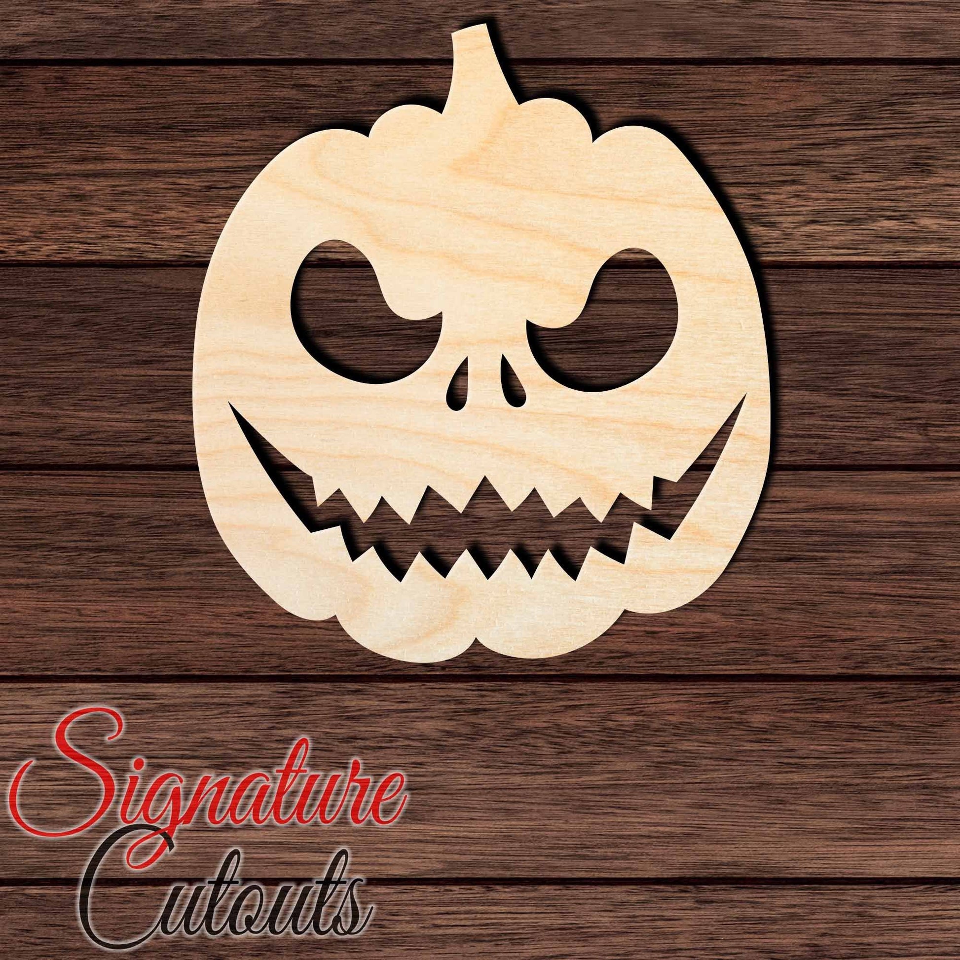 Jack O' Lantern 005 Shape Cutout in Wood, Acrylic or Acrylic Mirror - Signature Cutouts