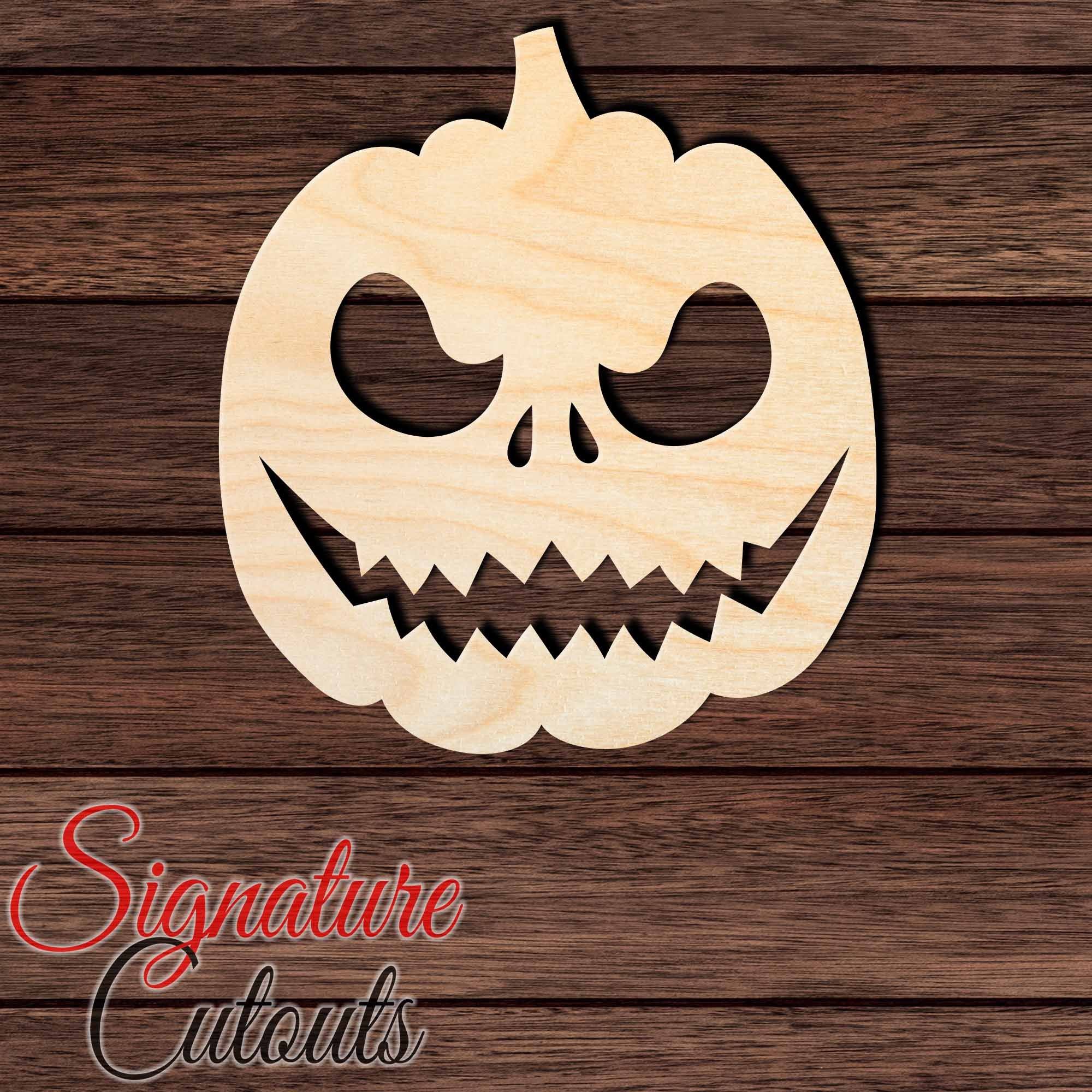 Jack O' Lantern 005 Shape Cutout in Wood, Acrylic or Acrylic Mirror - Signature Cutouts