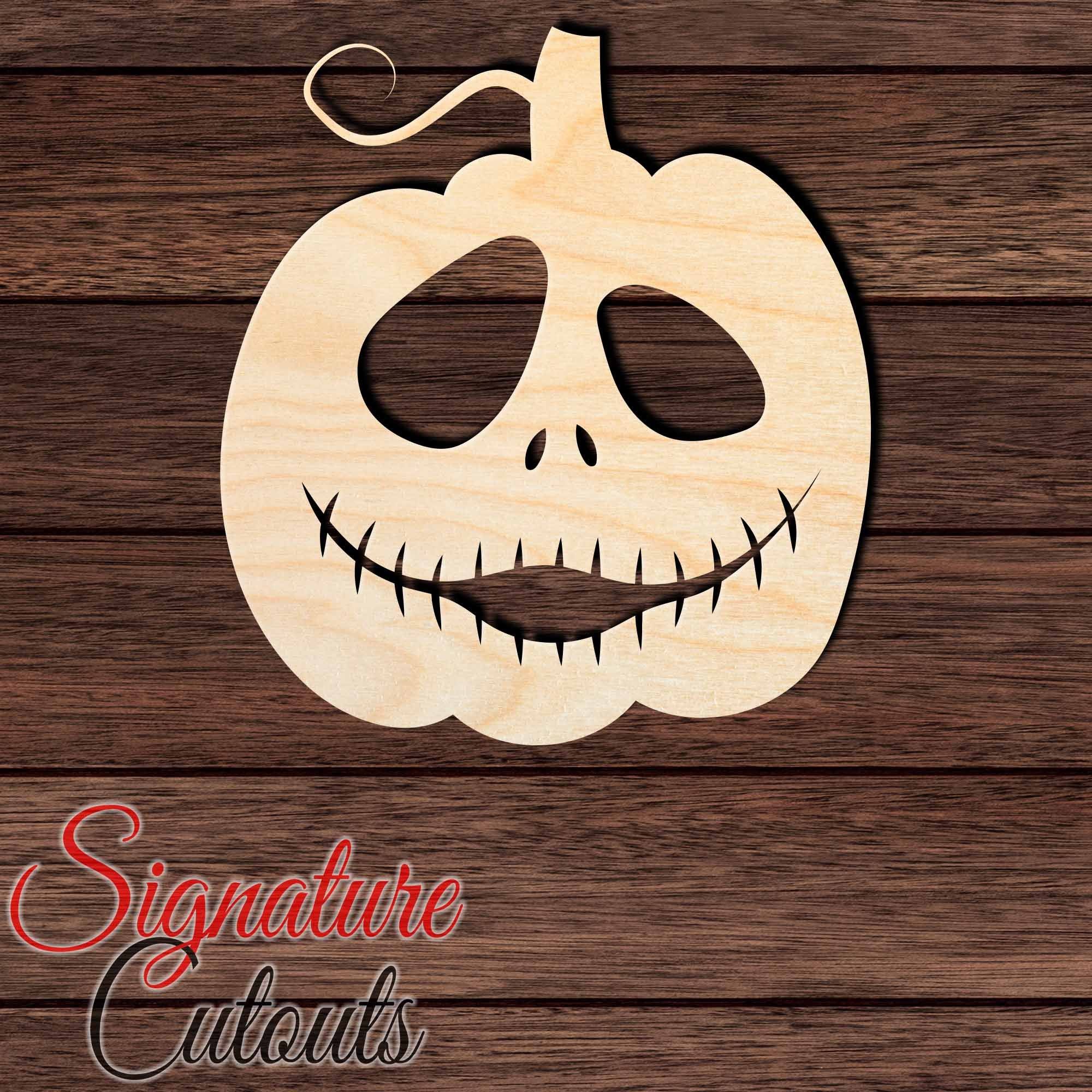 Jack O' Lantern 008 Shape Cutout in Wood, Acrylic or Acrylic Mirror - Signature Cutouts