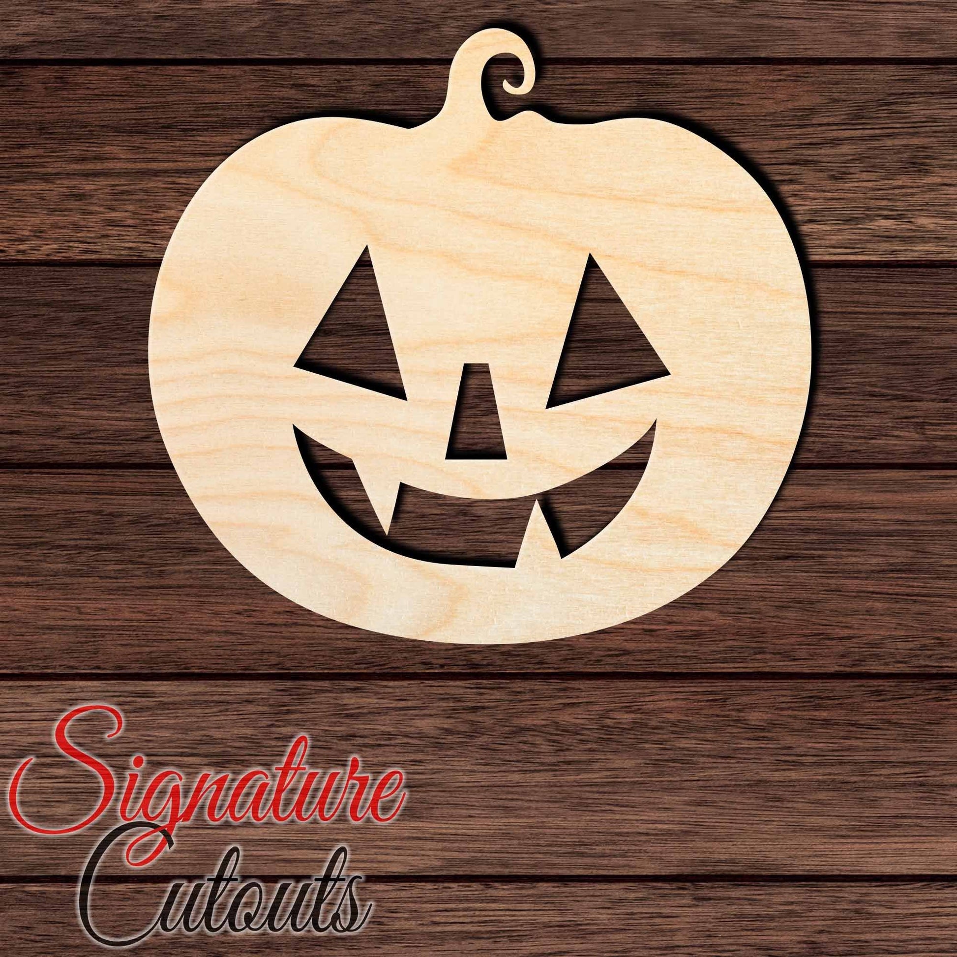 Jack O' Lantern 014 Shape Cutout in Wood, Acrylic or Acrylic Mirror - Signature Cutouts