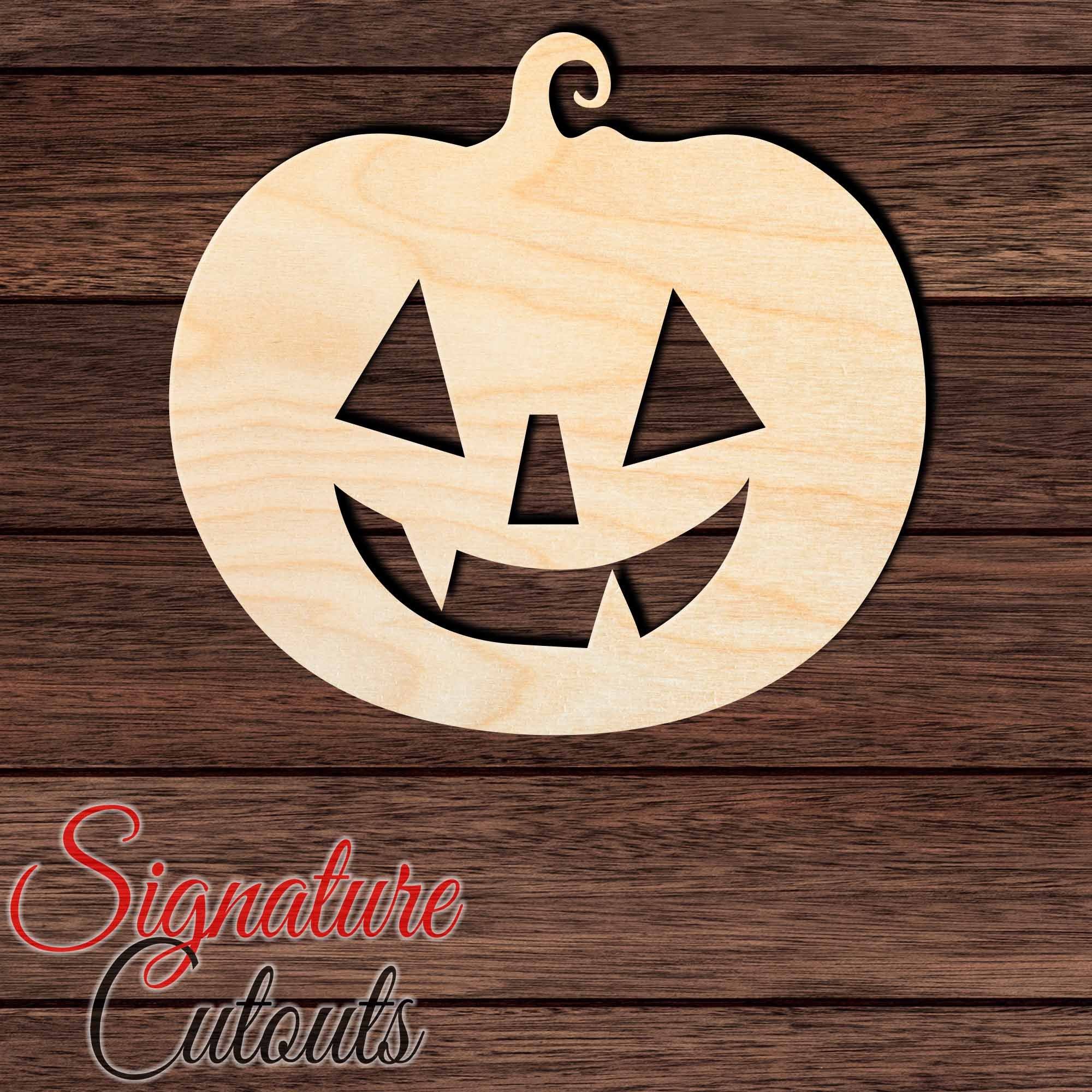 Jack O' Lantern 014 Shape Cutout in Wood, Acrylic or Acrylic Mirror - Signature Cutouts