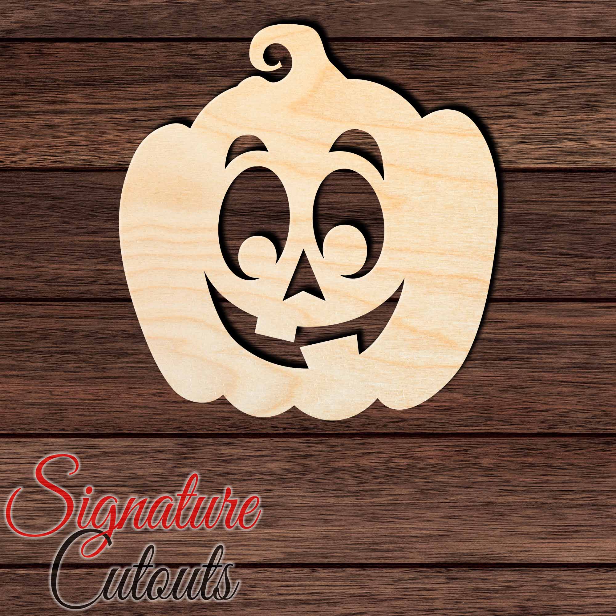 Jack O' Lantern 015 Shape Cutout in Wood, Acrylic or Acrylic Mirror - Signature Cutouts
