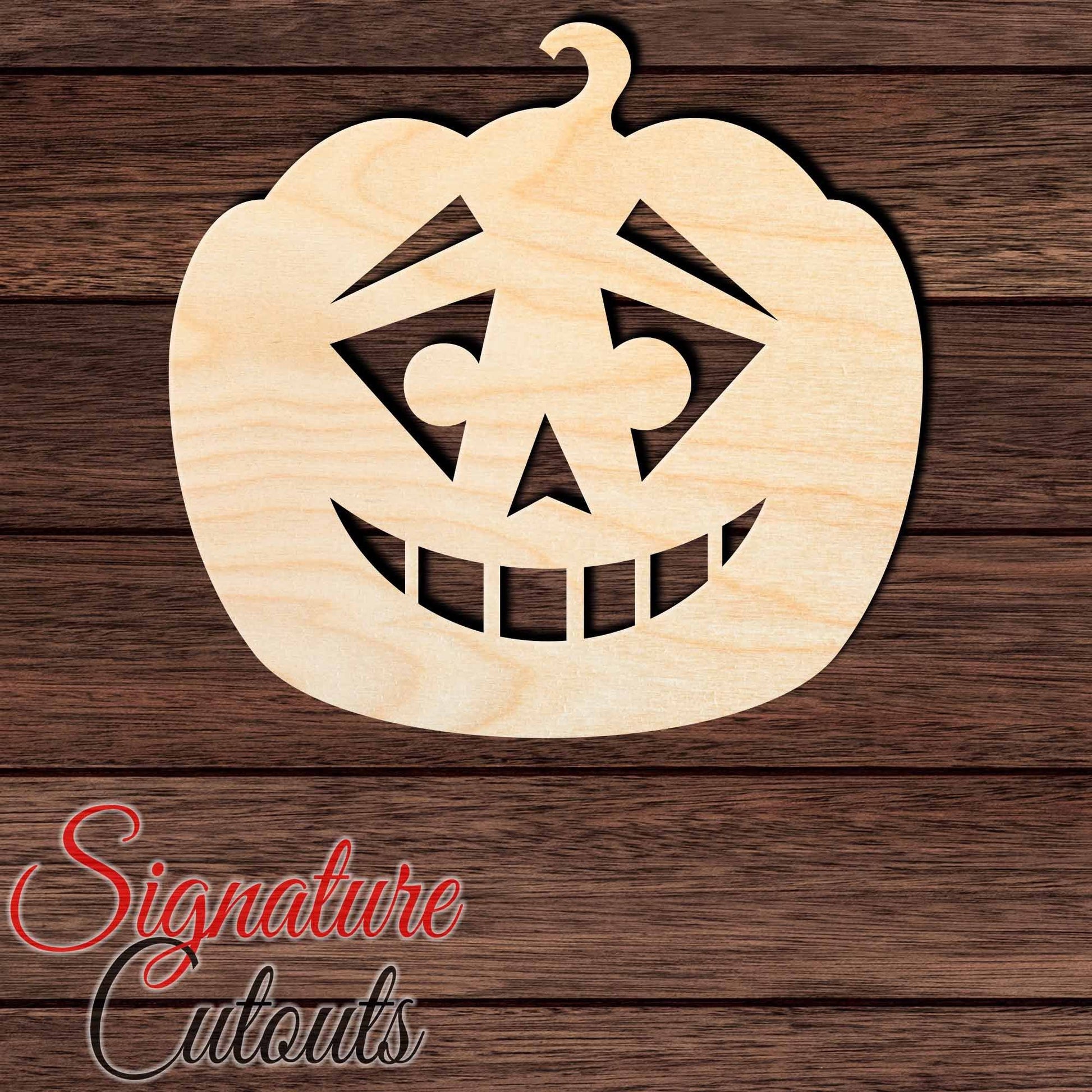 Jack O' Lantern 016 Shape Cutout in Wood, Acrylic or Acrylic Mirror - Signature Cutouts