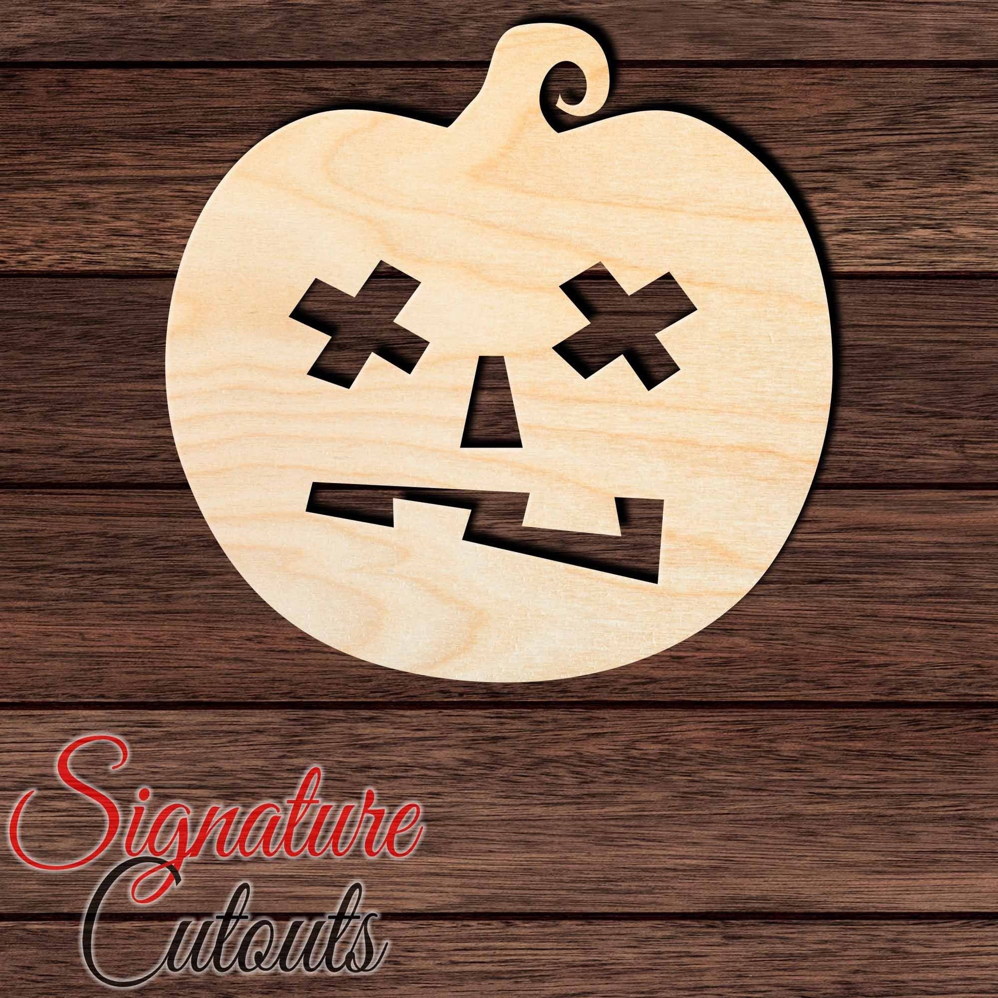Jack O' Lantern 017 Shape Cutout in Wood, Acrylic or Acrylic Mirror - Signature Cutouts