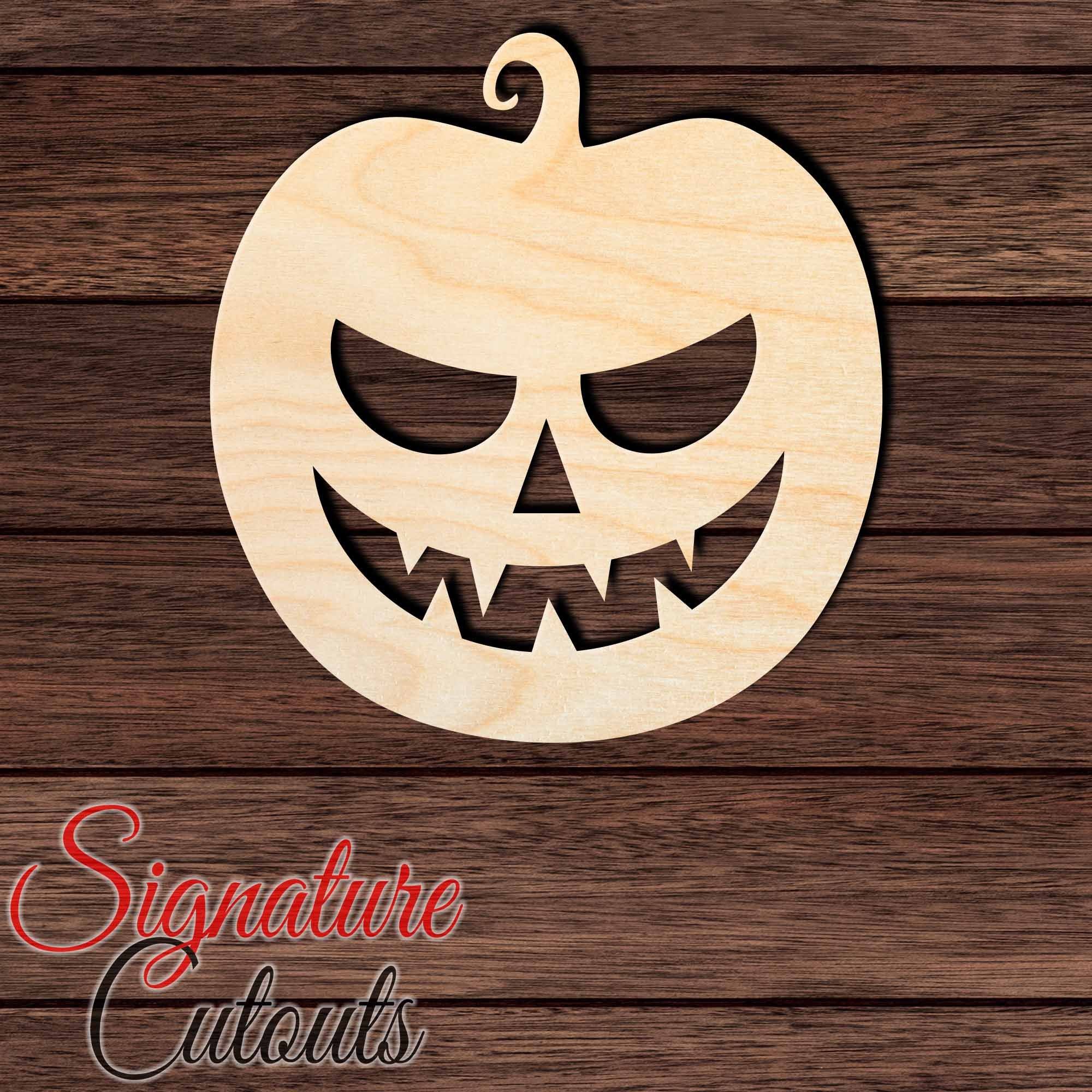 Jack O' Lantern 018 Shape Cutout in Wood, Acrylic or Acrylic Mirror - Signature Cutouts