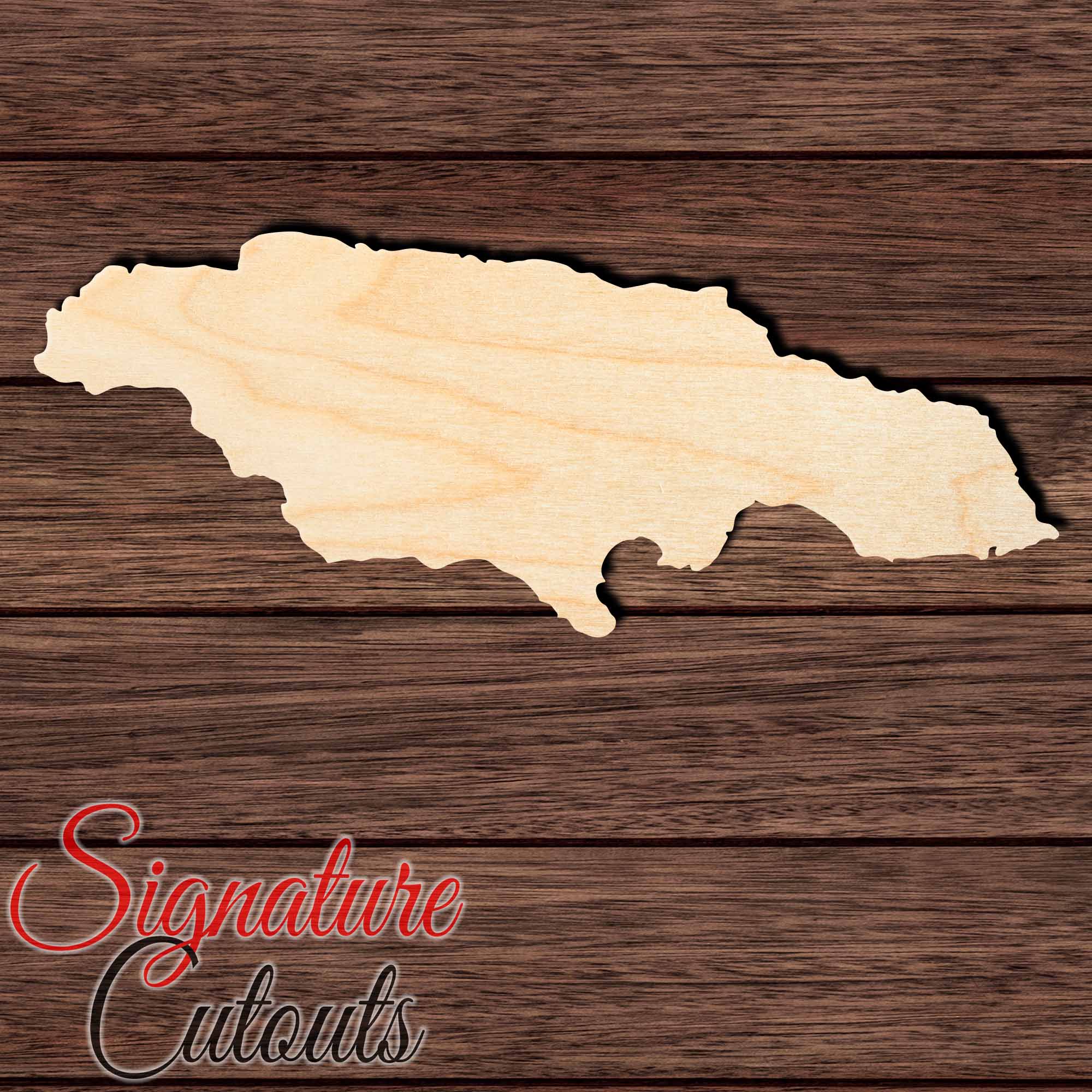 Jamaica Shape Cutout in Wood, Acrylic or Acrylic Mirror - Signature Cutouts
