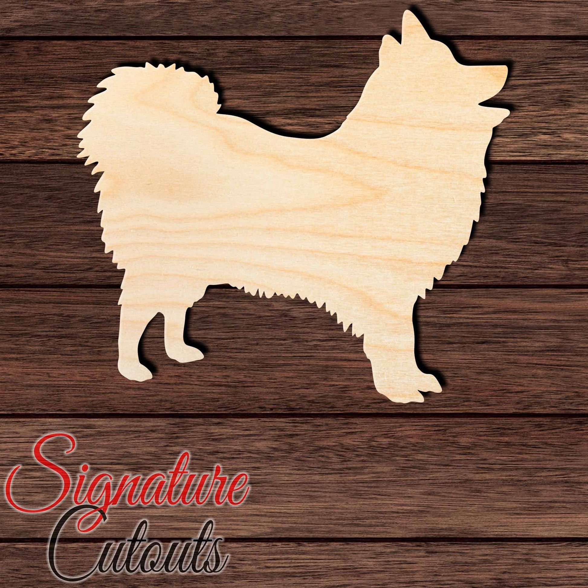 Japanese Spitz Shape Cutout in Wood, Acrylic or Acrylic Mirror - Signature Cutouts