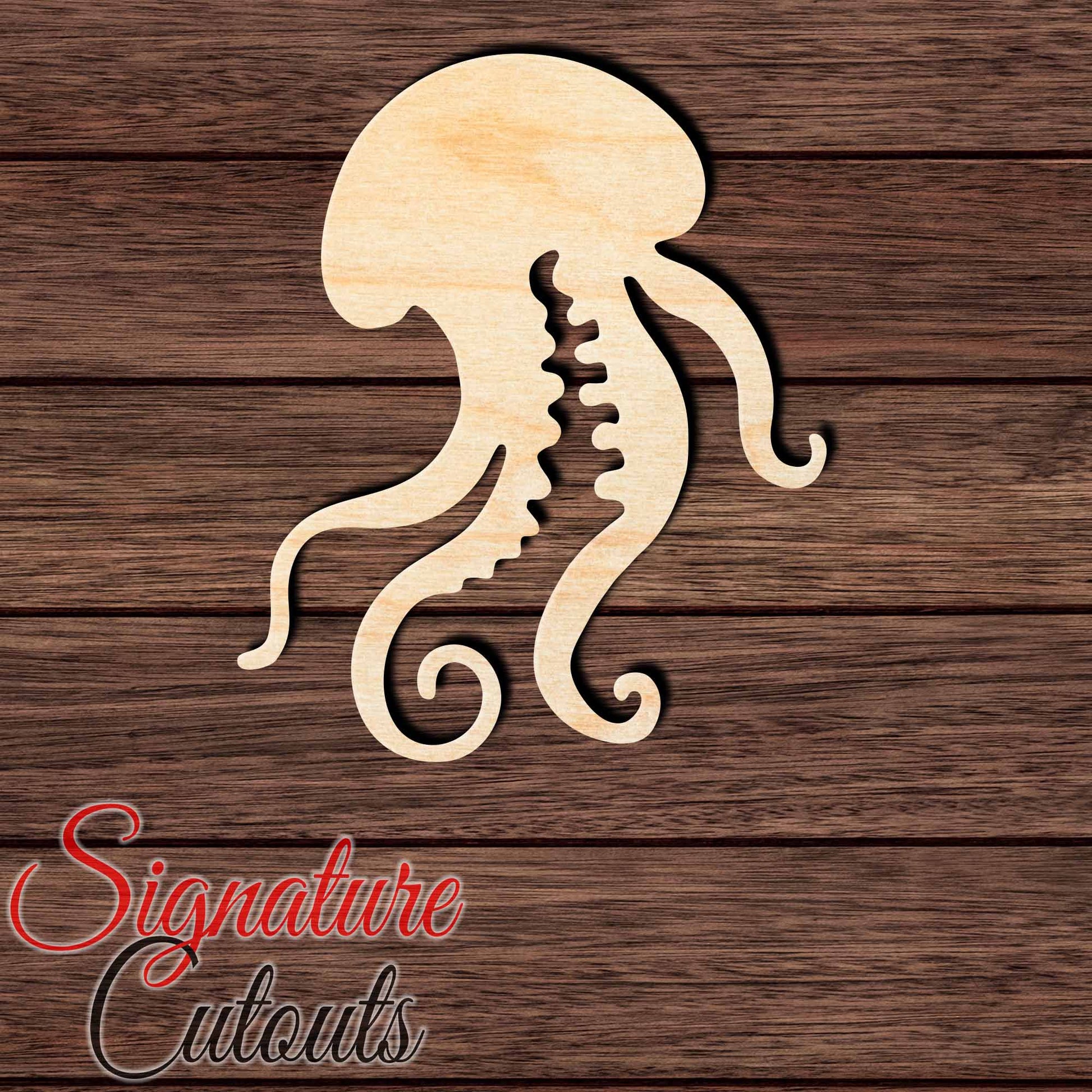Jellyfish 006 Shape Cutout in Wood, Acrylic or Acrylic Mirror - Signature Cutouts