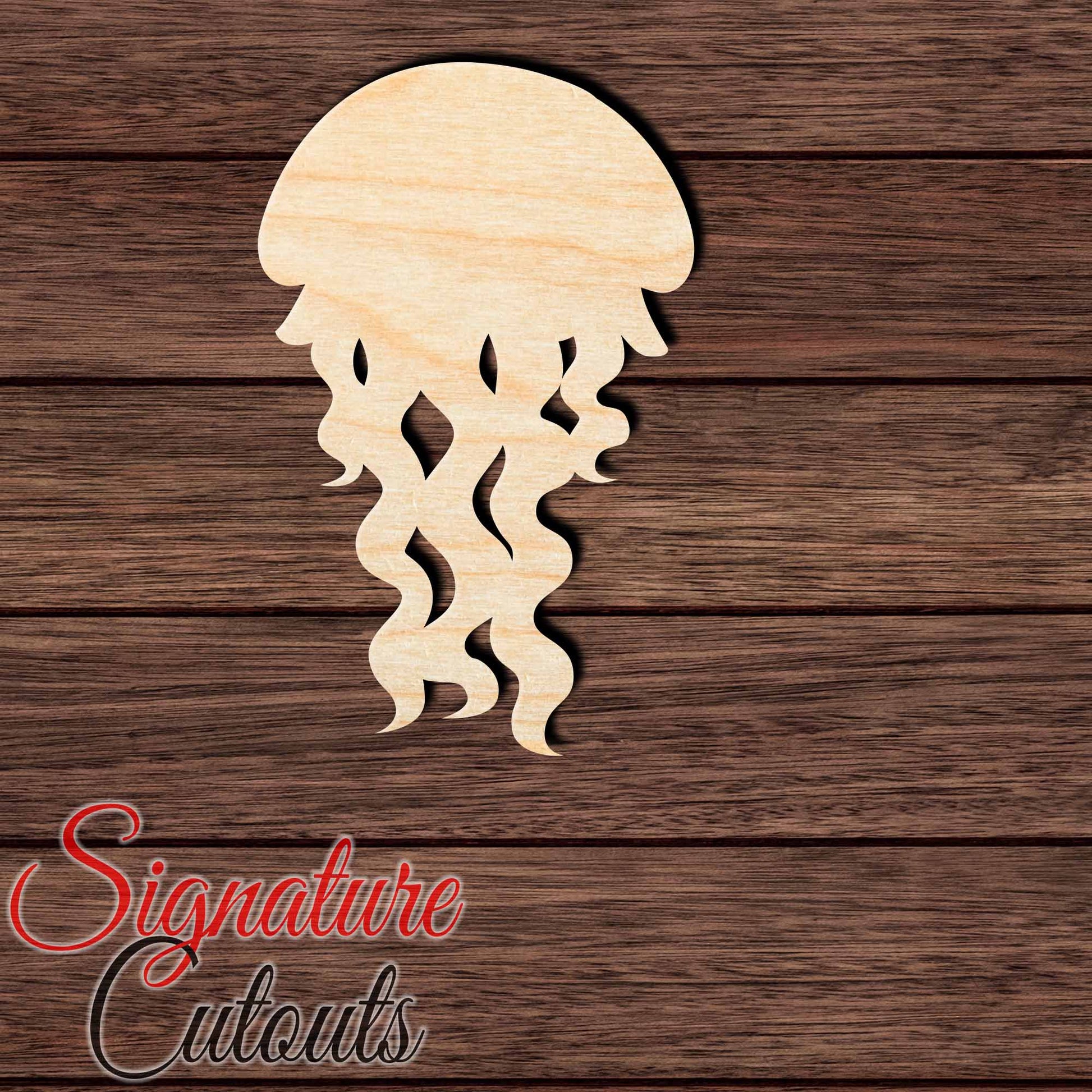 Jellyfish 007 Shape Cutout in Wood, Acrylic or Acrylic Mirror - Signature Cutouts