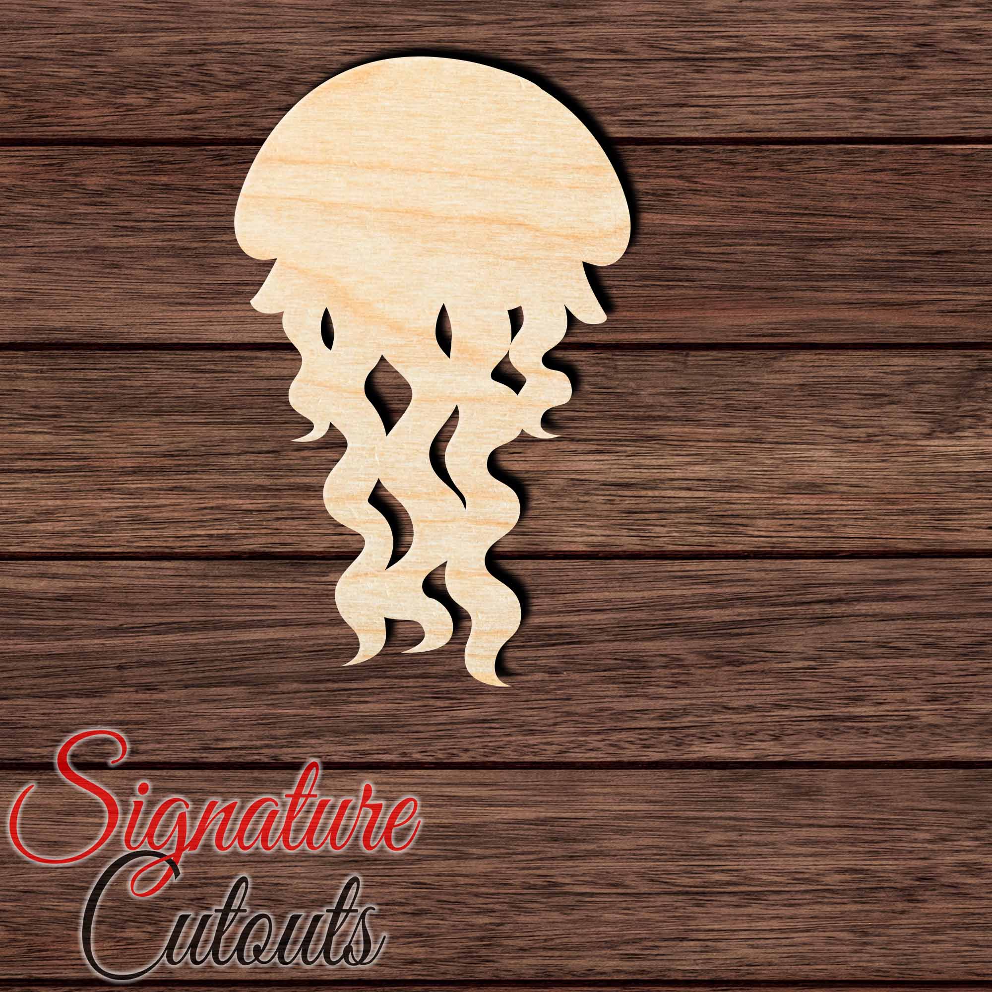 Jellyfish 007 Shape Cutout in Wood, Acrylic or Acrylic Mirror - Signature Cutouts