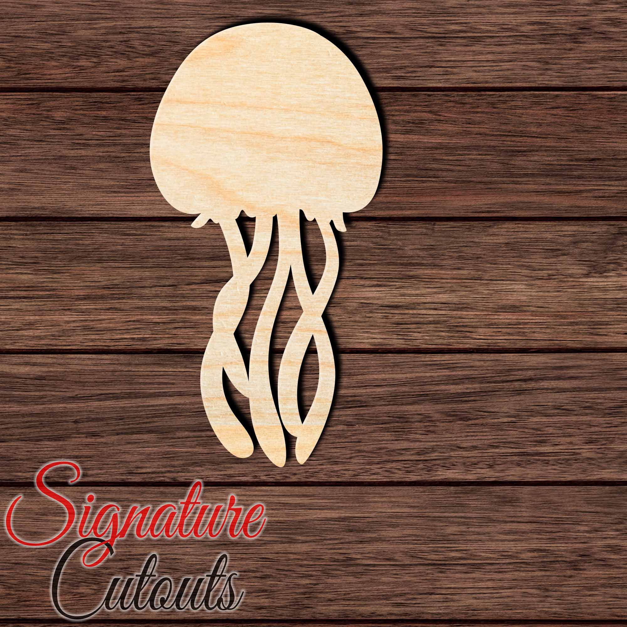 Jellyfish 010 Shape Cutout in Wood, Acrylic or Acrylic Mirror - Signature Cutouts