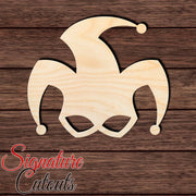 Jester Clown 001 Shape Cutout in Wood, Acrylic or Acrylic Mirror - Signature Cutouts