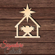 Jesus Manger 001 Shape Cutout in Wood, Acrylic or Acrylic Mirror - Signature Cutouts