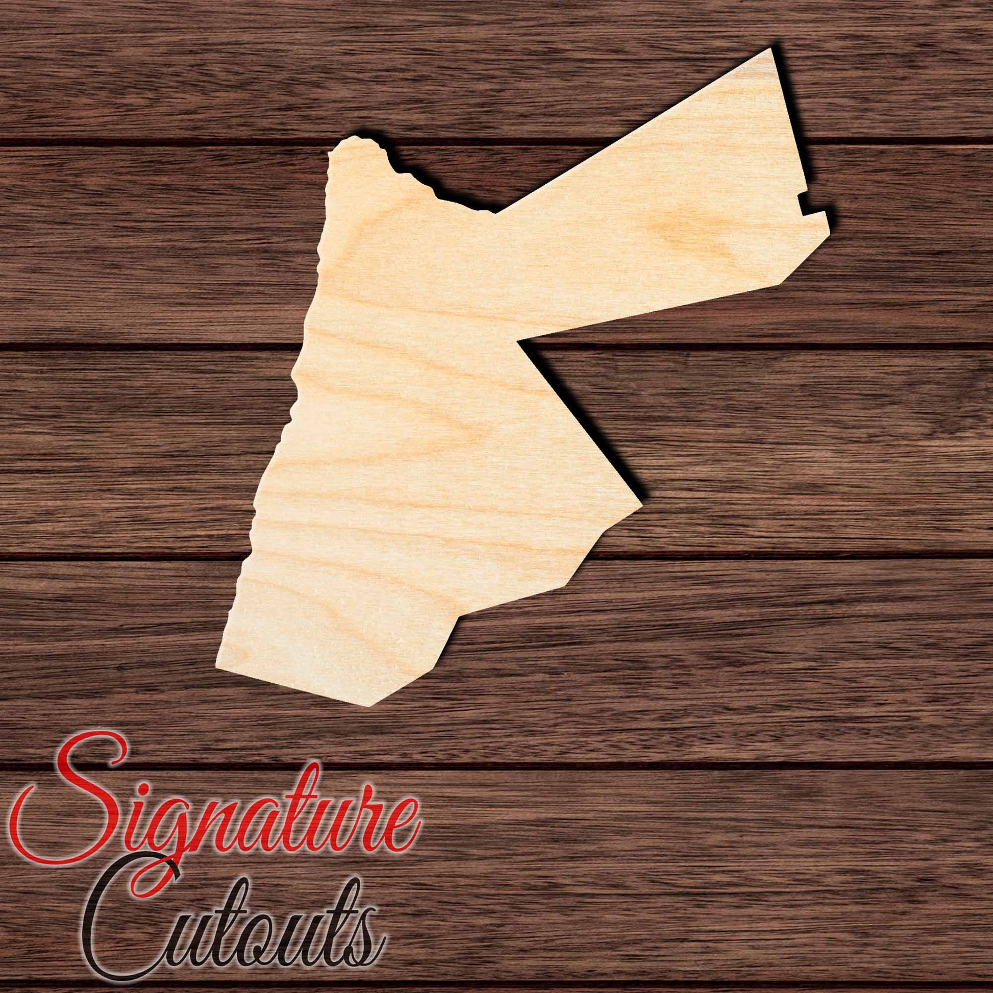 Jordan Shape Cutout in Wood, Acrylic or Acrylic Mirror - Signature Cutouts