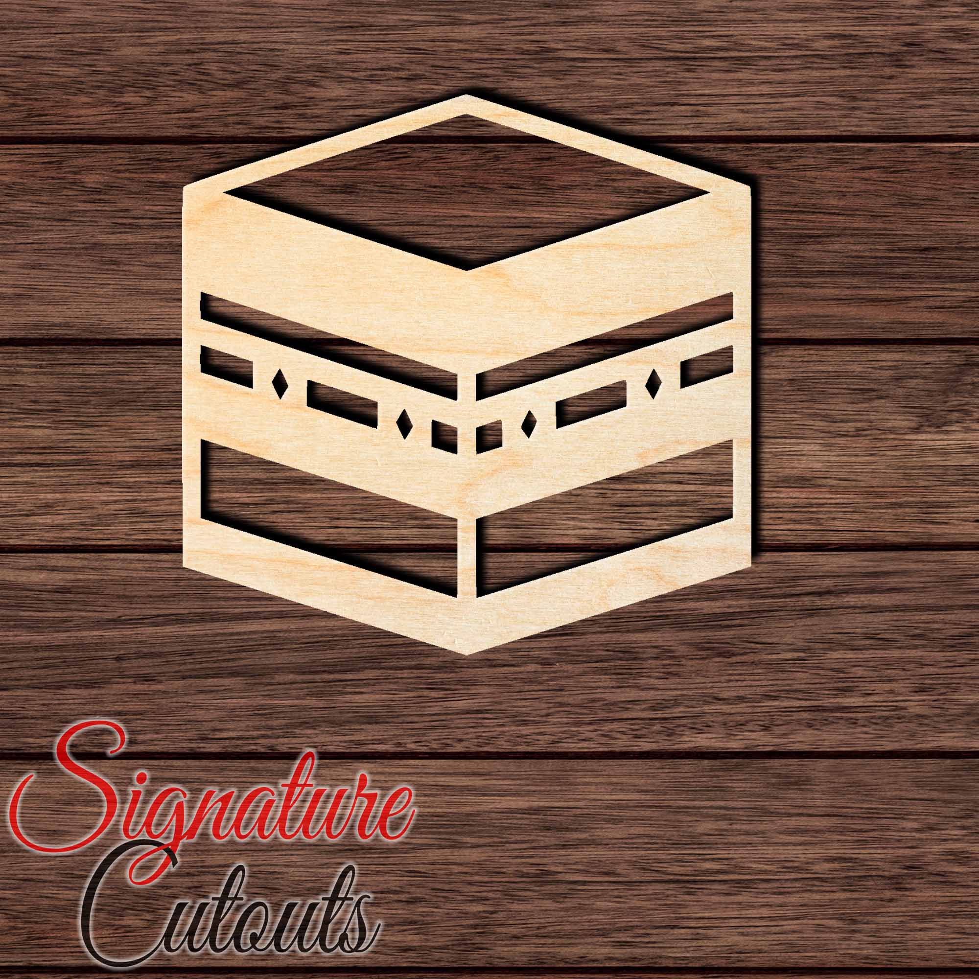 Kaaba 001 Shape Cutout in Wood, Acrylic or Acrylic Mirror Craft Shapes & Bases Signature Cutouts 