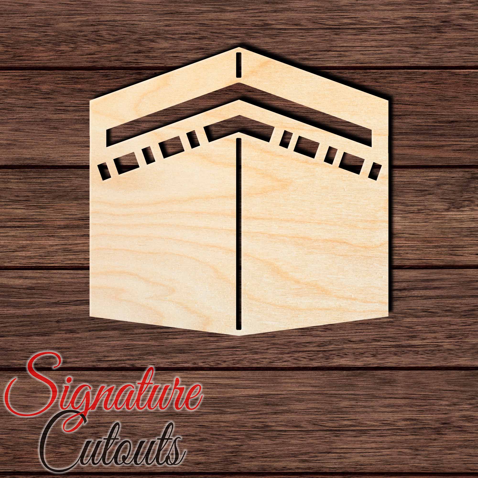 Kaaba 002 Shape Cutout in Wood, Acrylic or Acrylic Mirror Craft Shapes & Bases Signature Cutouts 