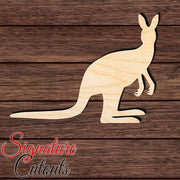 Kangaroo 004 Shape Cutout in Wood, Acrylic or Acrylic Mirror - Signature Cutouts