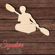 Kayak 001 Shape Cutout in Wood, Acrylic or Acrylic Mirror - Signature Cutouts