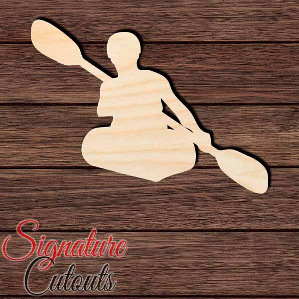 Kayak 001 Shape Cutout in Wood, Acrylic or Acrylic Mirror - Signature Cutouts