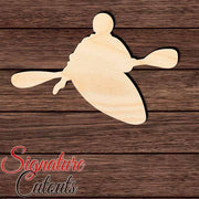 Kayak 002 Shape Cutout in Wood, Acrylic or Acrylic Mirror - Signature Cutouts