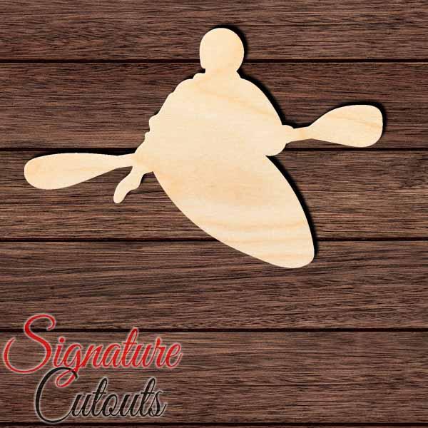 Kayak 002 Shape Cutout in Wood, Acrylic or Acrylic Mirror - Signature Cutouts