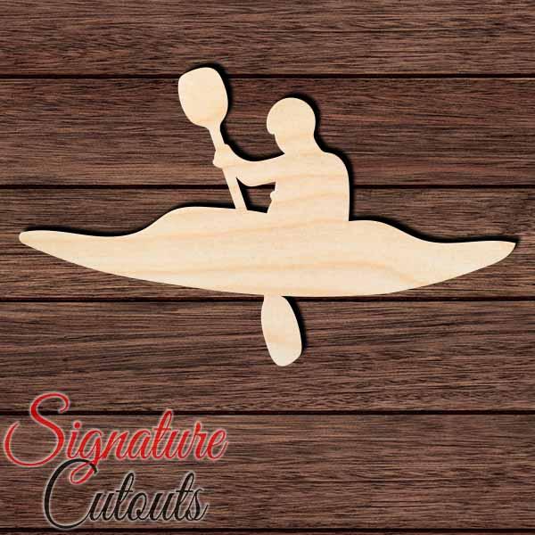 Kayak 006 Shape Cutout in Wood, Acrylic or Acrylic Mirror - Signature Cutouts