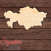 Kazakhstan Shape Cutout in Wood, Acrylic or Acrylic Mirror - Signature Cutouts