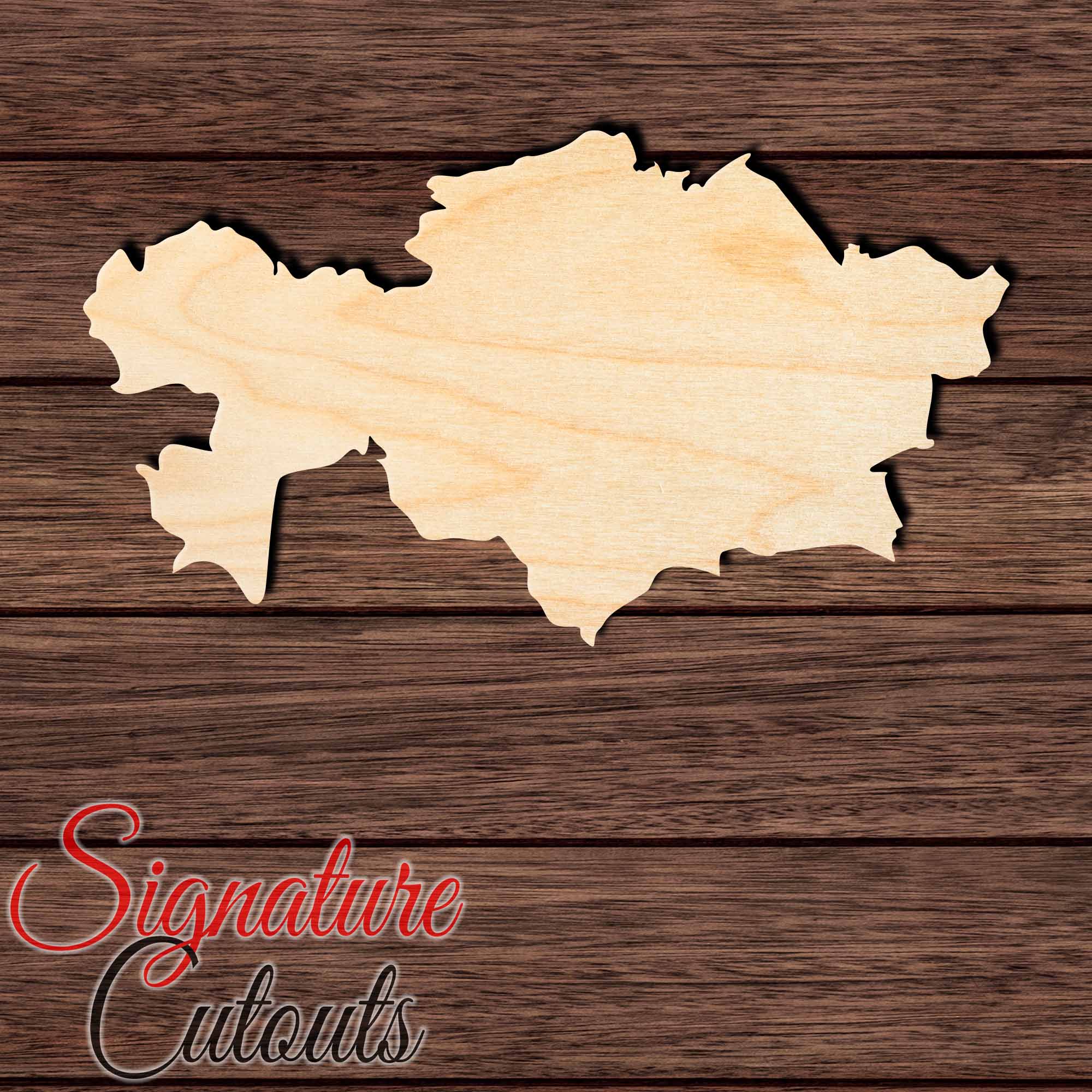 Kazakhstan Shape Cutout in Wood, Acrylic or Acrylic Mirror - Signature Cutouts
