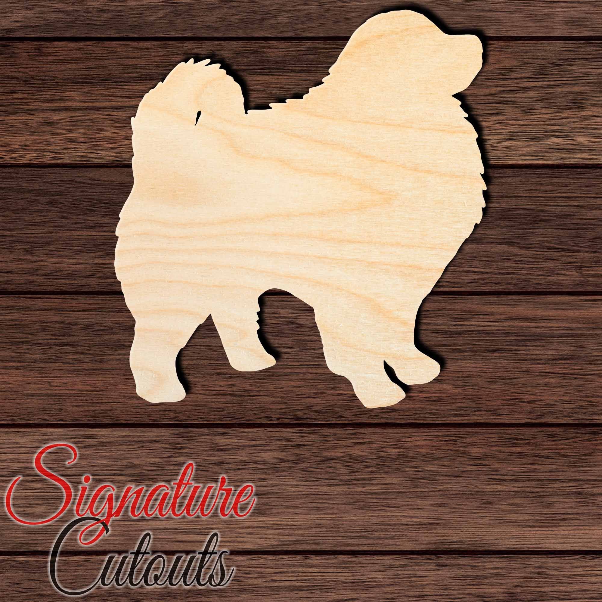 Keeshond Shape Cutout in Wood, Acrylic or Acrylic Mirror - Signature Cutouts