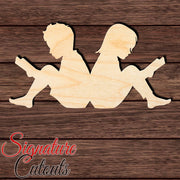 Kids Reading 001 Shape Cutout in Wood, Acrylic or Acrylic Mirror Craft Shapes & Bases Signature Cutouts 