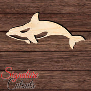 Killer Whale 001 Shape Cutout in Wood, Acrylic or Acrylic Mirror - Signature Cutouts