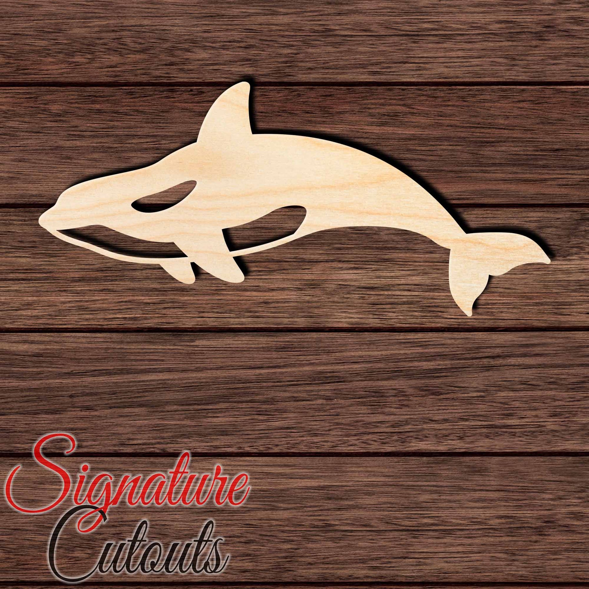 Killer Whale 001 Shape Cutout in Wood, Acrylic or Acrylic Mirror - Signature Cutouts