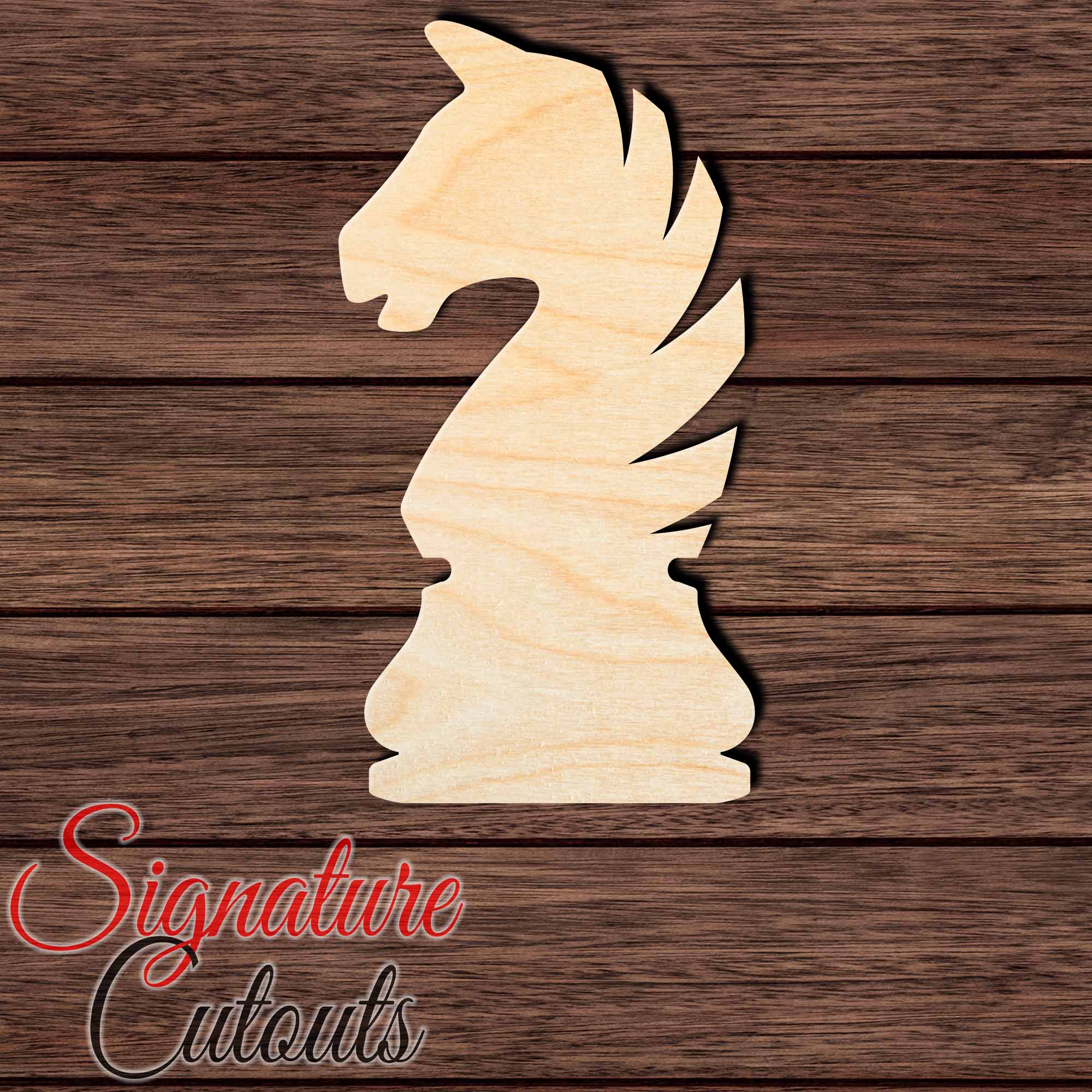Knight Chess 001 Shape Cutout in Wood, Acrylic or Acrylic Mirror - Signature Cutouts