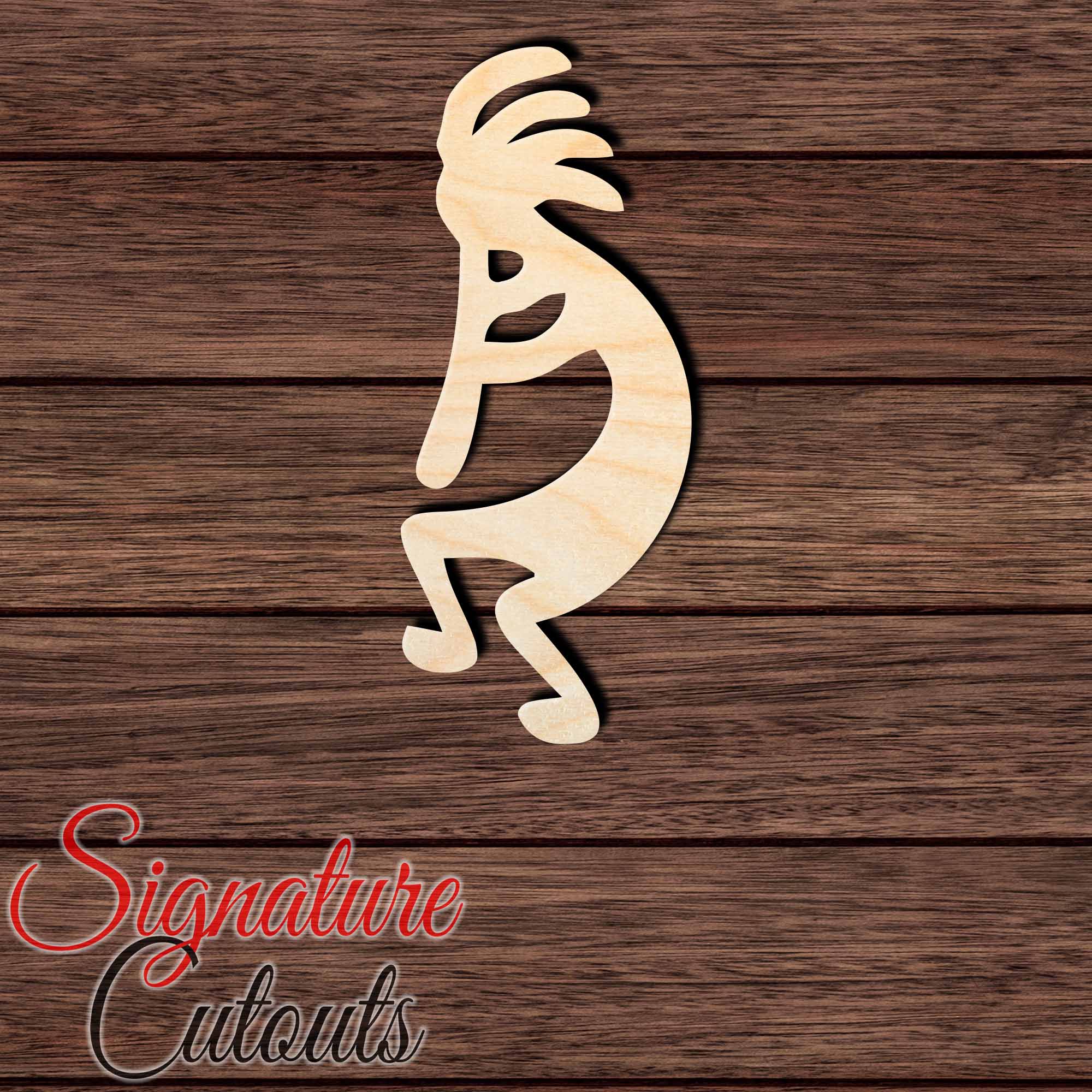 Kokopelli 001 Shape Cutout in Wood, Acrylic or Acrylic Mirror - Signature Cutouts