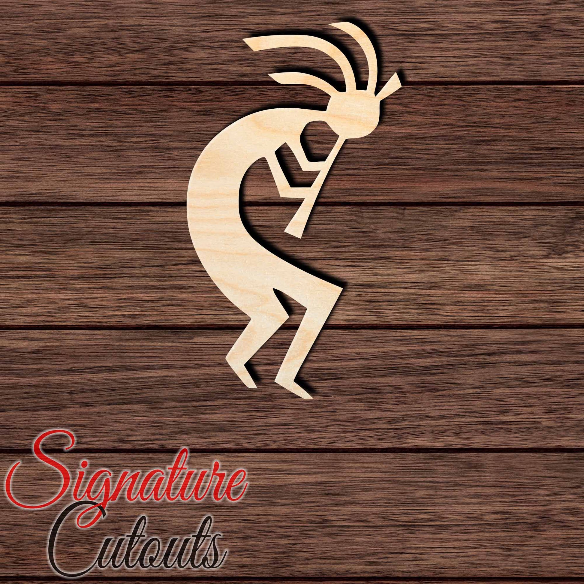 Kokopelli 002 Shape Cutout in Wood, Acrylic or Acrylic Mirror - Signature Cutouts