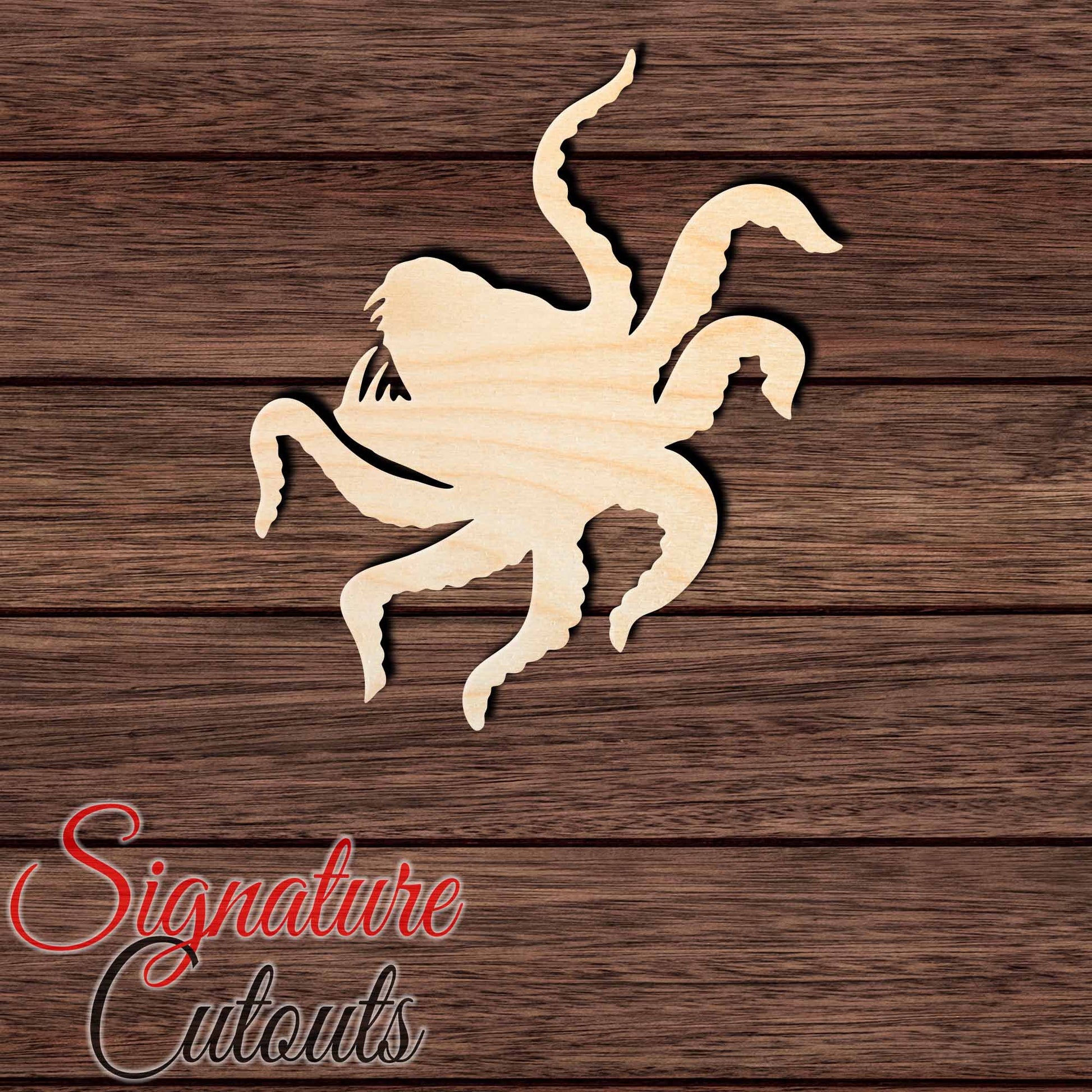 Kraken Head 001 Shape Cutout - Signature Cutouts