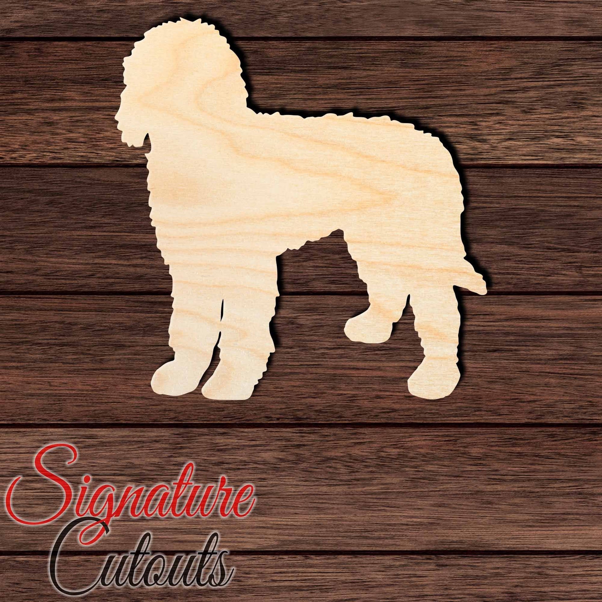 Labradoodle Shape Cutout in Wood, Acrylic or Acrylic Mirror - Signature Cutouts