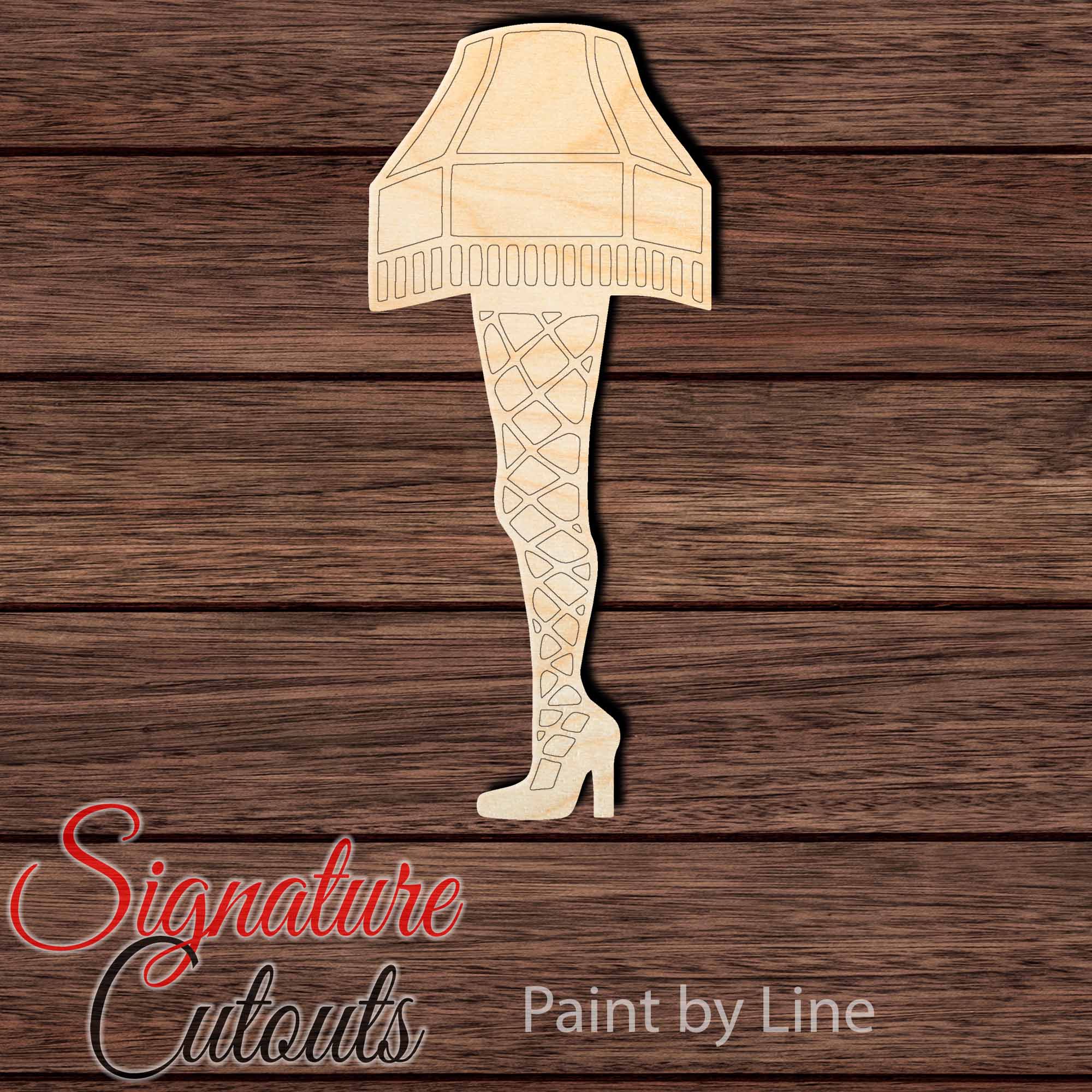 Leg Lamp (A Christmas Story) Shape Cutout - Paint by Line - Signature Cutouts
