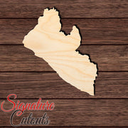 Liberia Shape Cutout in Wood, Acrylic or Acrylic Mirror - Signature Cutouts