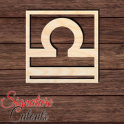 Libra 002 Shape Cutout in Wood, Acrylic or Acrylic Mirror - Signature Cutouts