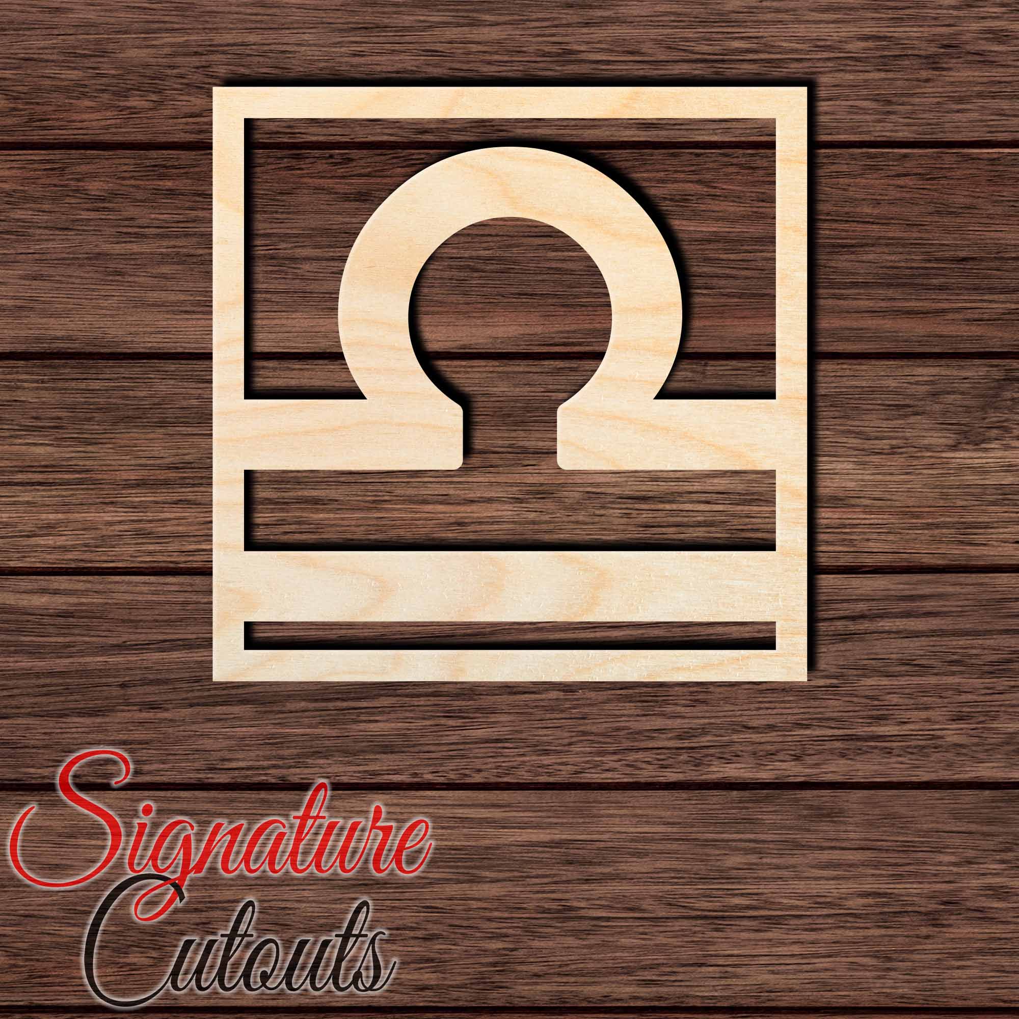Libra 002 Shape Cutout in Wood, Acrylic or Acrylic Mirror - Signature Cutouts